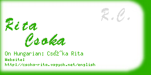 rita csoka business card